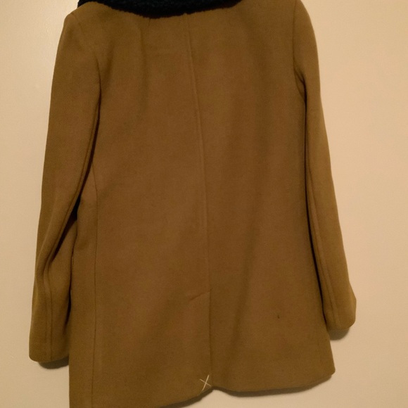 ✨J. Crew Tan Ready to Wear Double-Breasted Peacoat Coat w/Shearling Collar BNWT✨ - Picture 6 of 6